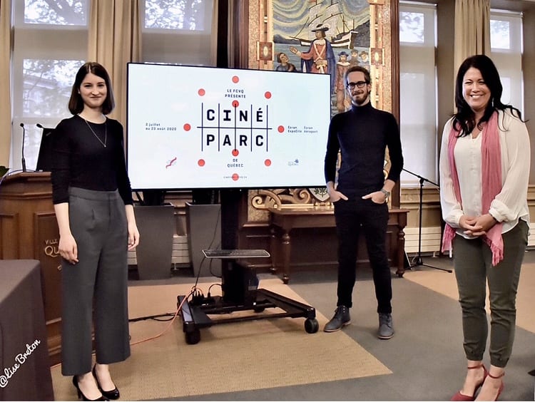 Alicia-Despins responsable de la Culture Ville de Québec,Marie-Josée-Savard Vice-Présidente du Comité Exécutif et-Ian-Gailer DG FCVQ /Photo@Lise Breton